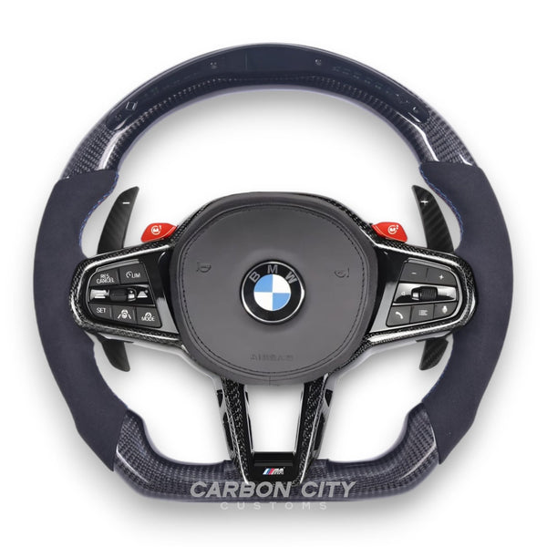 BMW G8X 2025 LCI Style Customizable Carbon Fiber / Alcantara Steering Wheel