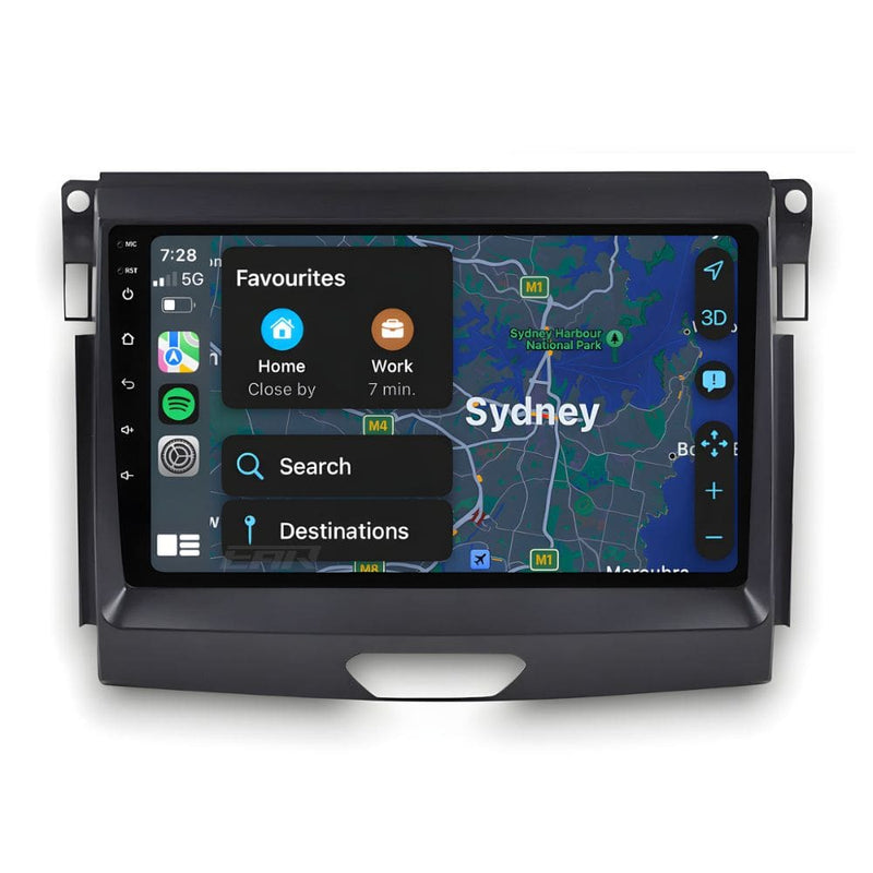 Ford Ranger (2015 - 2022) Multimedia 9" Touchscreen Display + Built-In Wireless Carplay & Android Auto