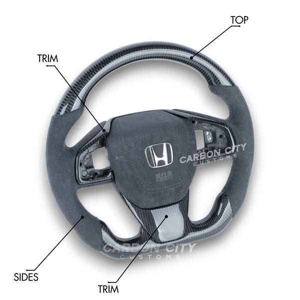Honda Civic (10th Generation) Style Customizable Steering Wheel - Carbon City Customs