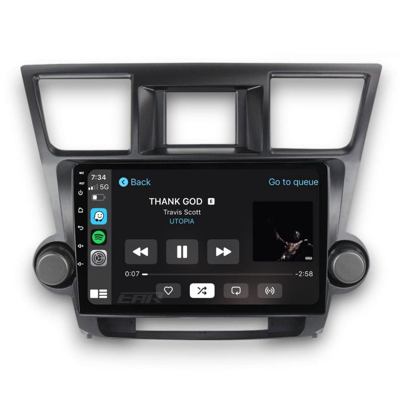 Toyota Highlander/Kluger (2007 - 2013) Multimedia 10" Touchscreen Display + Built-In Wireless Carplay & Android Auto