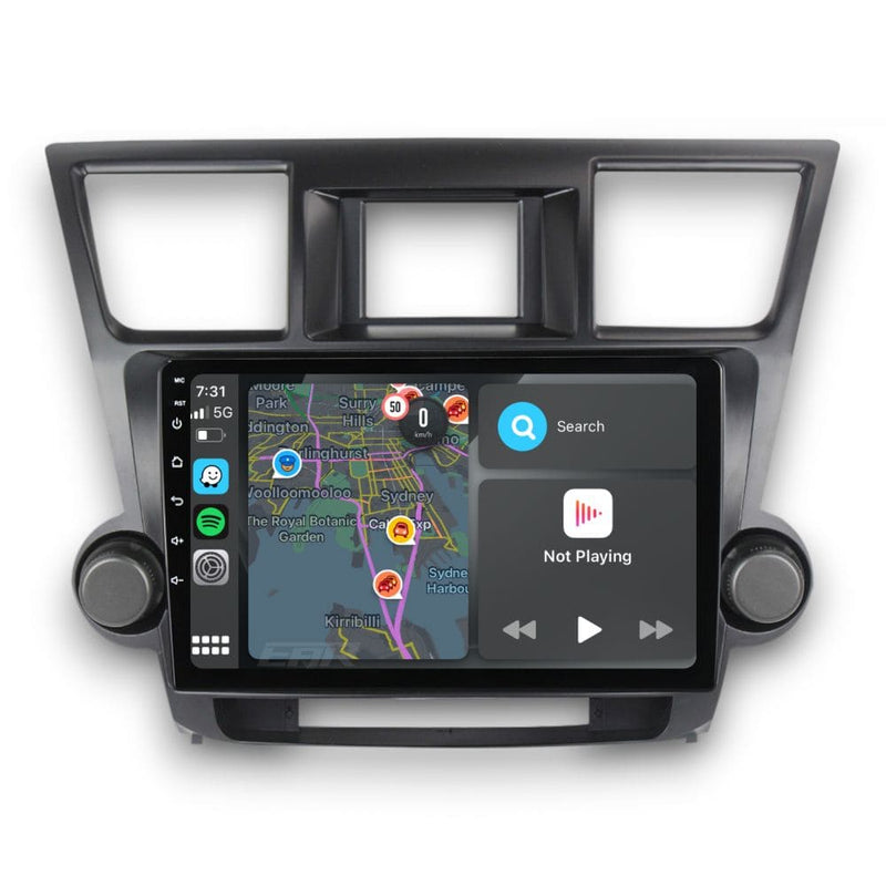 Toyota Highlander/Kluger (2007 - 2013) Multimedia 10" Touchscreen Display + Built-In Wireless Carplay & Android Auto