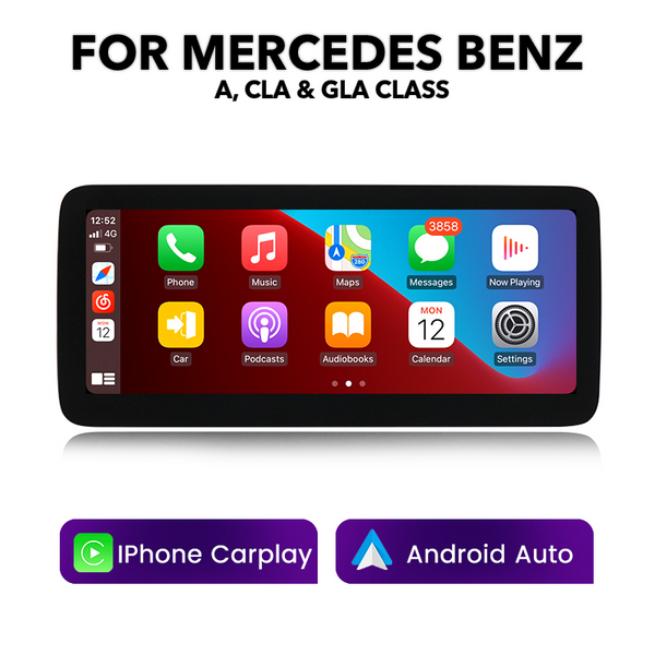 Mercedes Benz A, CLA & GLA Class 10.25" Touchscreen Display Upgrade + Built-In Wireless CarPlay & Wired Android Auto | 2013 - 2018 | (LHD | RHD) - Euro Active Retrofits