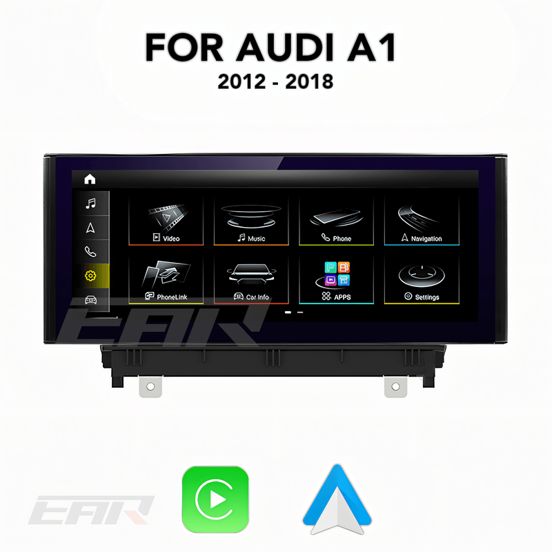 Audi A1 Android 12.0 Multimedia 10.25" Touchscreen Display + Built-In Wireless Carplay & Android Auto | 2012 - 2018 | LHD/RHD - Euro Active Retrofits
