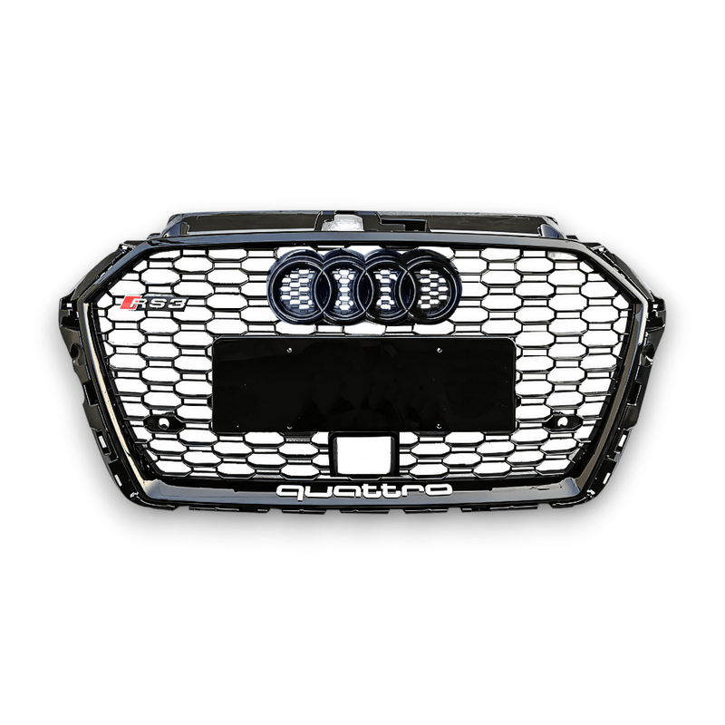 Audi A3/S3 RS Style Honeycomb Customizable Front Grille, 2017 - 2019