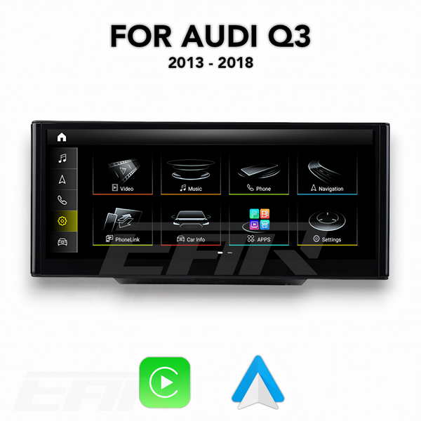 Audi Q3/SQ3/RSQ3 Android 12.0 Multimedia 10.25"/12.5" Touchscreen Display + Built-In Wireless Carplay & Android Auto | 2013 - 2018 | LHD/RHD - Euro Active Retrofits