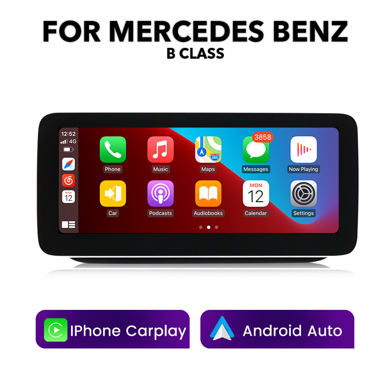 Mercedes Benz B Class 10.25" Touchscreen Display Upgrade + Built-In Wireless CarPlay & Wired Android Auto | 2011 - 2019 | (LHD | RHD) - Euro Active Retrofits