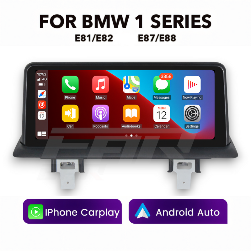 BMW 1 Series (E81, E82, E87, E88) 10.25" Multimedia Touchscreen Display  + Built-in Wireless CarPlay & Android Auto (2004 - 2012) (LHD & RHD) - Euro Active Retrofits