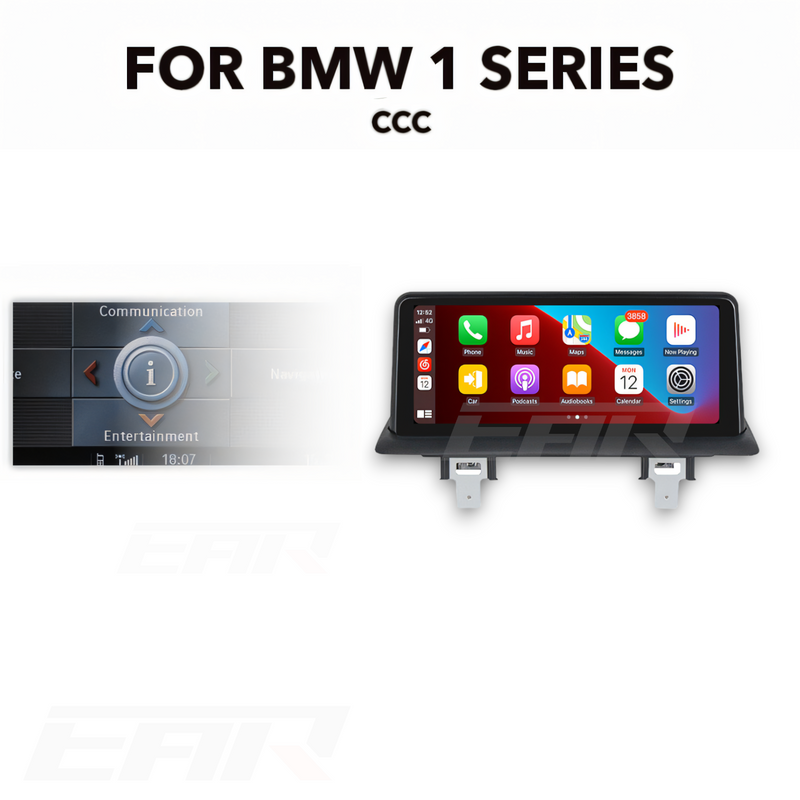 10.25 Screen CarPlay & Android Auto BMW CCC 1-Series E81 E82 E87 E88