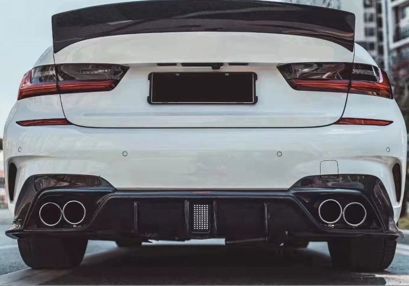 ECI+ BMW 3 Series G20/G28 LED Competition Style Rear Diffuser | Carbon Fiber / Forged Carbon | 2019 - 2022 - Euro Active Retrofits