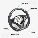 BMW E9X M3 Style Customizable Carbon Fiber / Alcantara Steering Wheel - Euro Active Retrofits