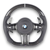 BMW M Style Customizable Carbon Fiber / Alcantara / LED Steering Wheel - Euro Active Retrofits