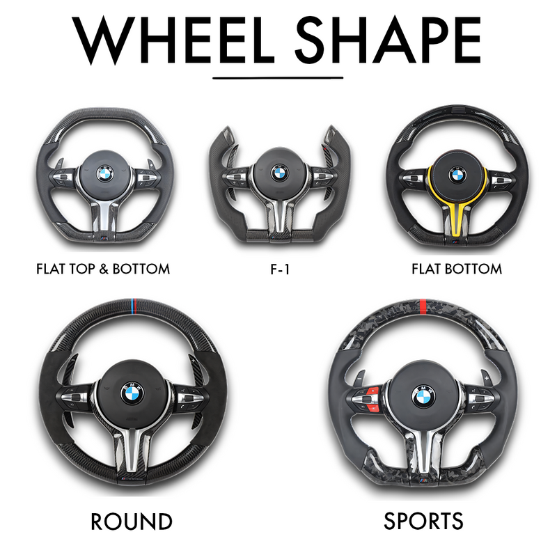 BMW M Style Customizable Carbon Fiber / Alcantara / LED Steering Wheel - Euro Active Retrofits
