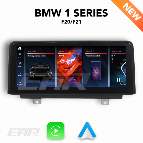 BMW iDrive 8 Android 12.0 1 Series (F20/F21) Multimedia 8.8"/10.25" Touchscreen Display + Built-In Wireless Carplay & Android Auto | 2012+ | LHD/RHD - Euro Active Retrofits