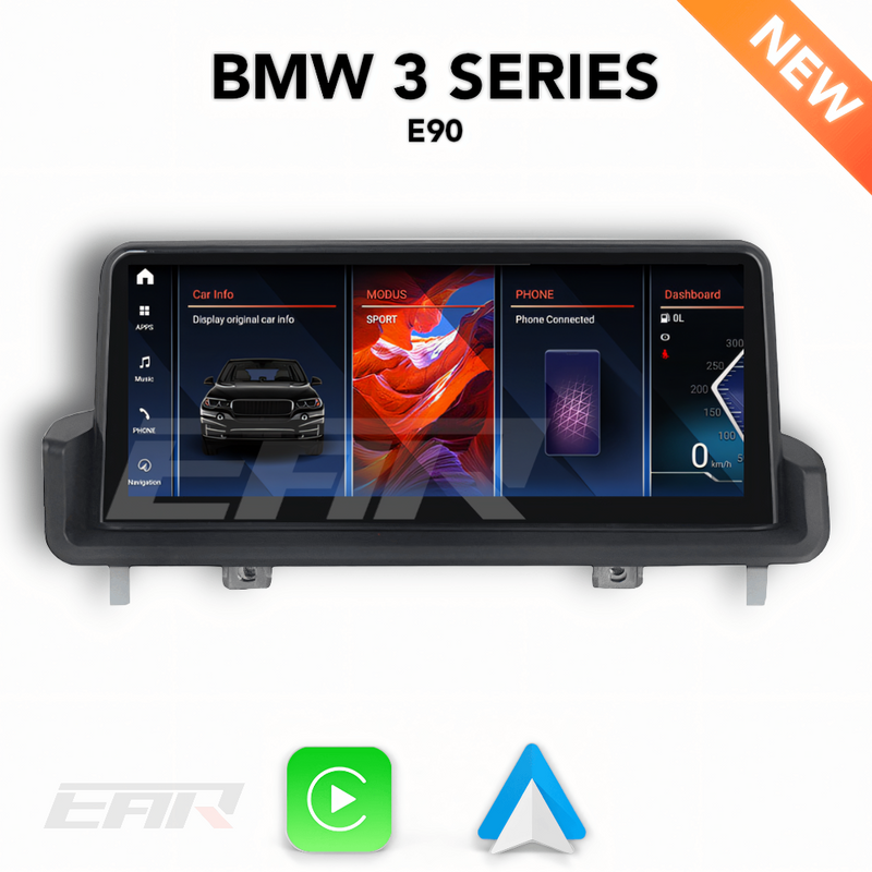 BMW iDrive 8 Android 12.0 3 Series (E90 With No Screen) Multimedia 10.25" Touchscreen Display + Built-In Wireless Carplay & Android Auto | 2004 - 2012 | LHD/RHD - Euro Active Retrofits