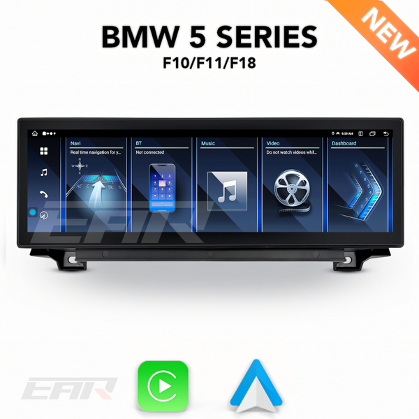 BMW iDrive 8 Android 13.0 5 Series (F10/F11/F18) Multimedia 15" Touchscreen Display + Built-In Wireless Carplay & Android Auto | 2010 - 2017 | LHD/RHD - Euro Active Retrofits