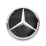 EBI Mercedes Benz Glass Mirror Flat Grille Star Emblem | Gloss Black | Chrome - Euro Active Retrofits