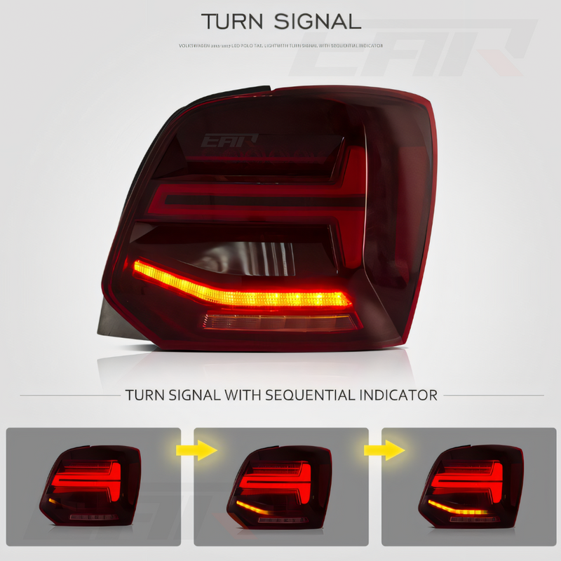 EuroLuxe Volkswagen Polo GTS Style Sequential Tail Lights (Plug & Play (2011 - 2017) - Euro Active Retrofits