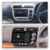 Honda Civic (2001 - 2005) Multimedia 9" Touchscreen Display + Built-In Wireless Carplay & Android Auto - Euro Active Retrofits AU