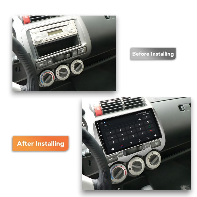 Honda Jazz (2002 - 2007) Multimedia 9" Touchscreen Display + Built-In Wireless Carplay & Android Auto