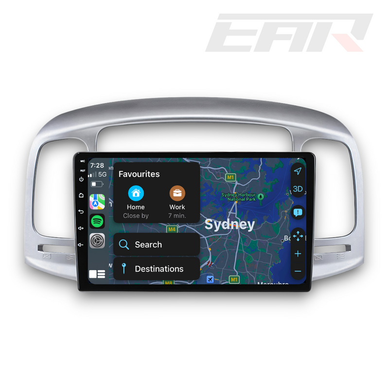 Hyundai Accent (2006 - 2011) Multimedia 9" Touchscreen Display + Built-In Wireless Carplay & Android Auto - Euro Active Retrofits