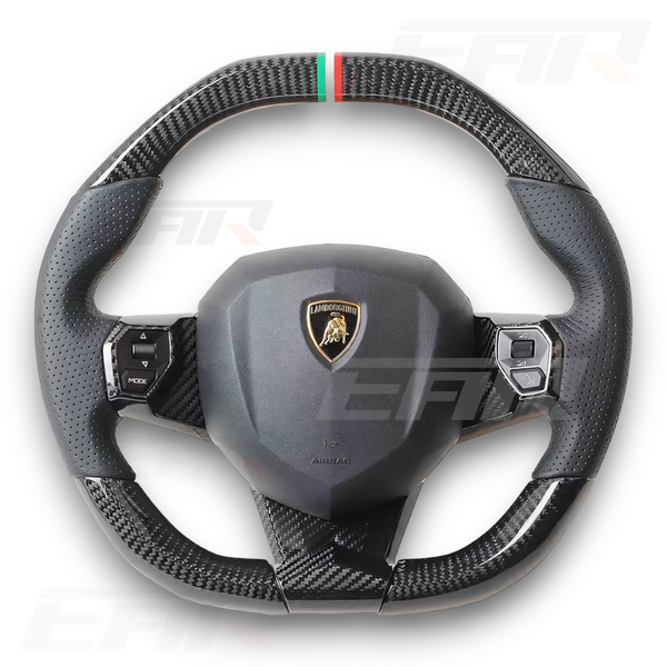 Lamborghini Aventador Customizable Carbon Fiber / Alcantara / LED Steering Wheel - Euro Active Retrofits