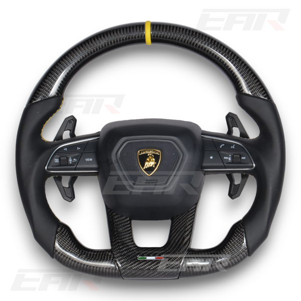 Lamborghini Urus Customizable Carbon Fiber / Alcantara / LED Steering Wheel - Euro Active Retrofits