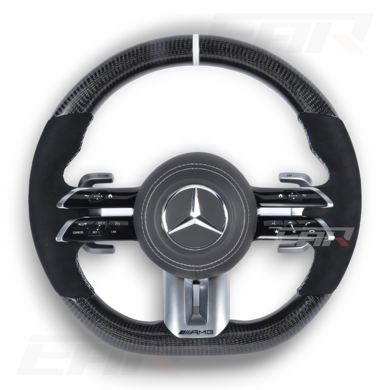 Mercedes-Benz AMG 2023 Style Customizable Carbon Fiber / Alcantara / LED  Steering Wheel Upgrade | Fits 2010+ Models
