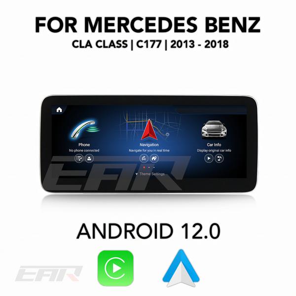 Mercedes Benz CLA Class Android 12.0 (C177) Multimedia 10.25"/12.3" Touchscreen Display + Built-In Wireless Carplay & Android Auto | 2013 - 2018 | LHD/RHD - Euro Active Retrofits