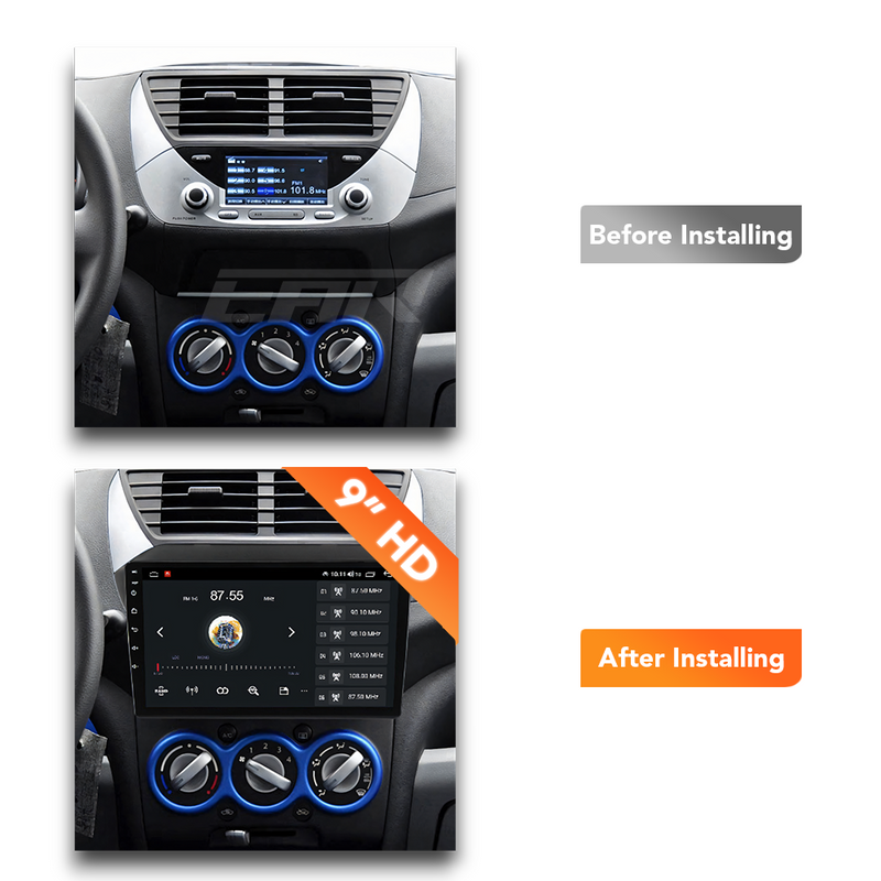 Suzuki Alto (2009 - 2016) Multimedia 9" Touchscreen Display + Built-In Wireless Carplay & Android Auto - Euro Active Retrofits
