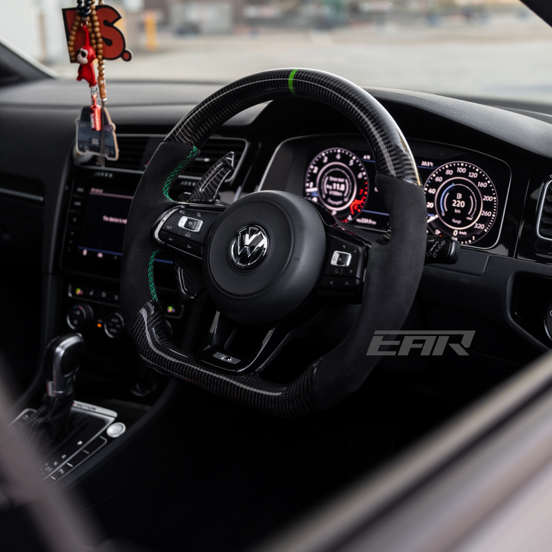 Volkswagen MK7 / MK7.5 Customizable Carbon Fiber / Alcantara / LED Steering  Wheel