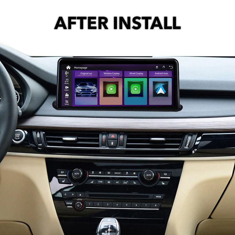 BMW E-Series X5/X6 E70/E71 2007 - 2014 10.25" Multimedia Display Screen + Built-in Wireless Carplay & Android Auto - Euro Active Retrofits
